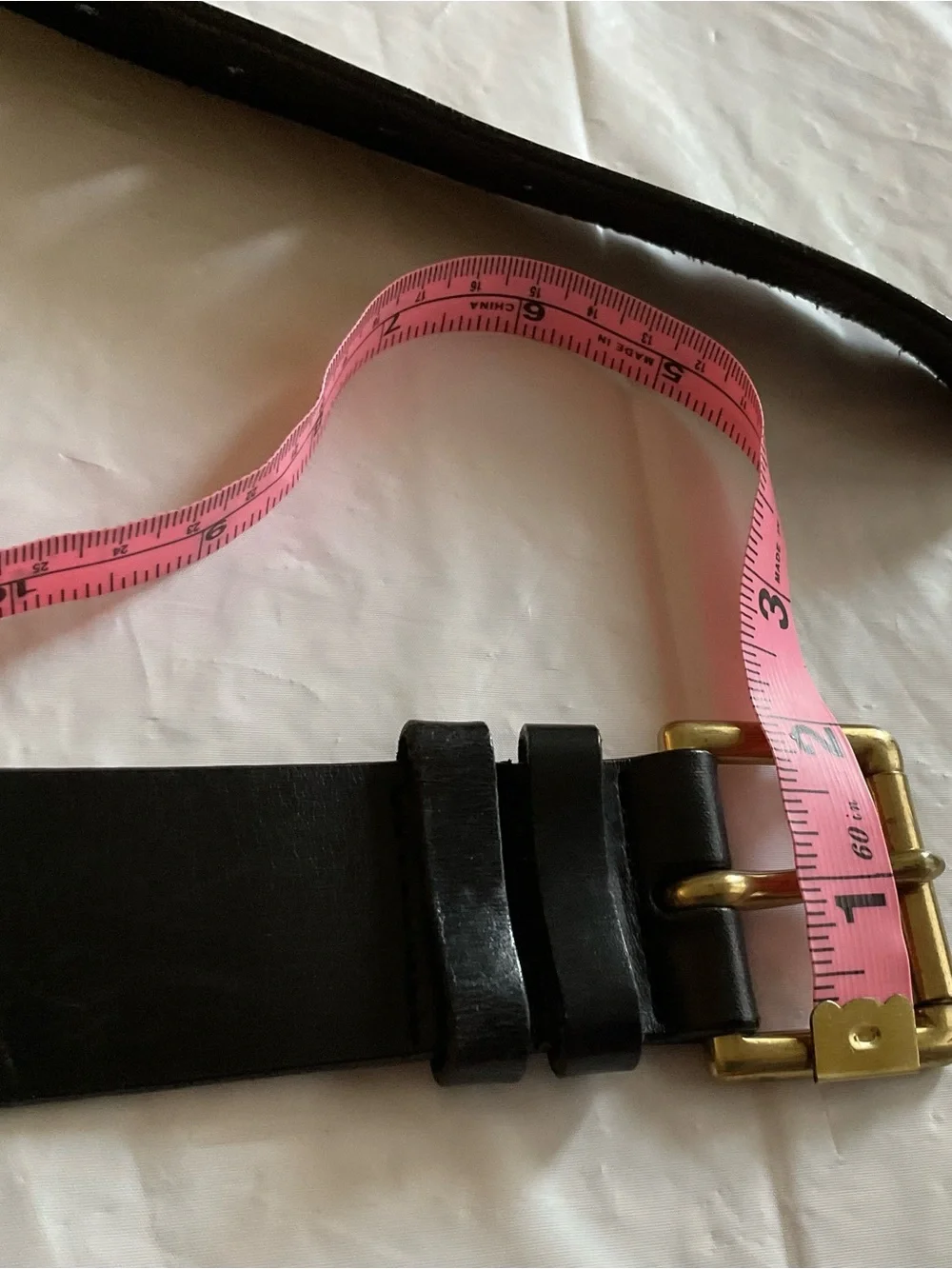 Ralph Lauren Polo Black Leather Belt with Polo Logo Plague-33” Length